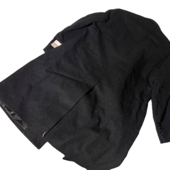 Jos A Bank Dark Grey Merino Wool Mans Executive Over Top Coat Dress 40reg - Picture 10 of 12